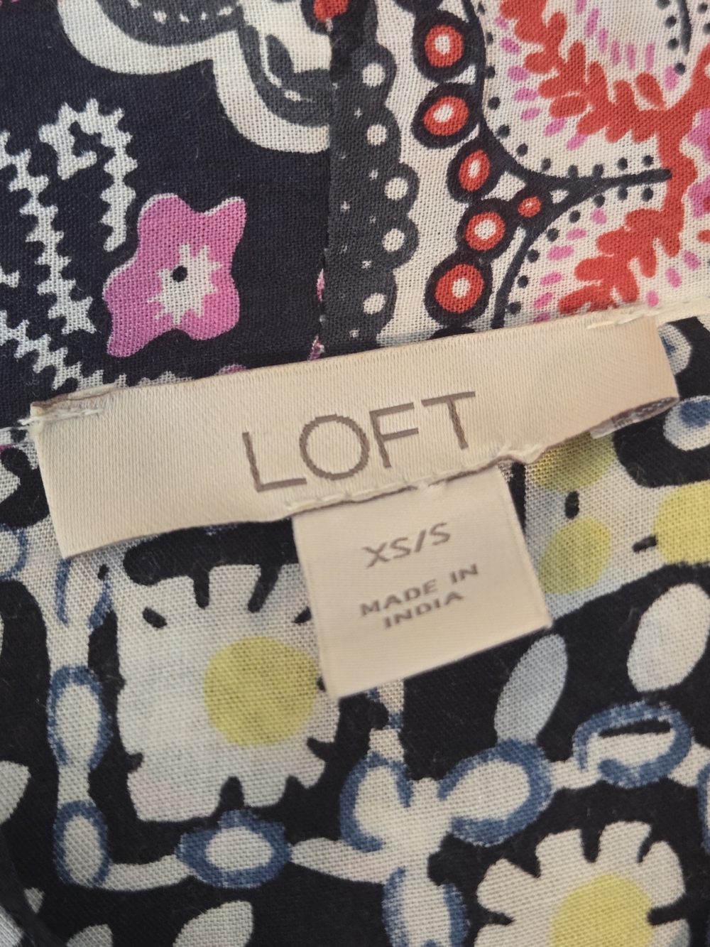 LOFT Multicolor Printed Open Front Kimono XS/S (7282) - Picture 4 of 5